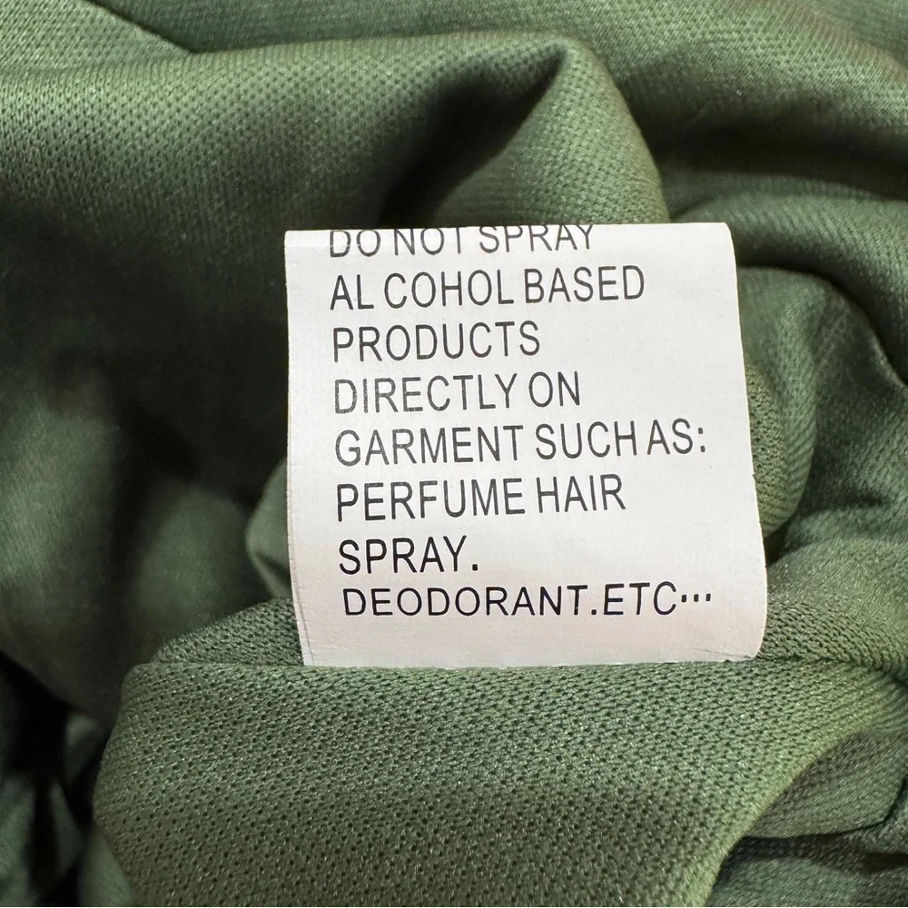 Mac Duggal Satin Puff Shoulder Rhinestone Gown Formal Party Prom #55702 Green 2 - Picture 12 of 15